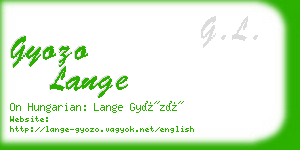 gyozo lange business card